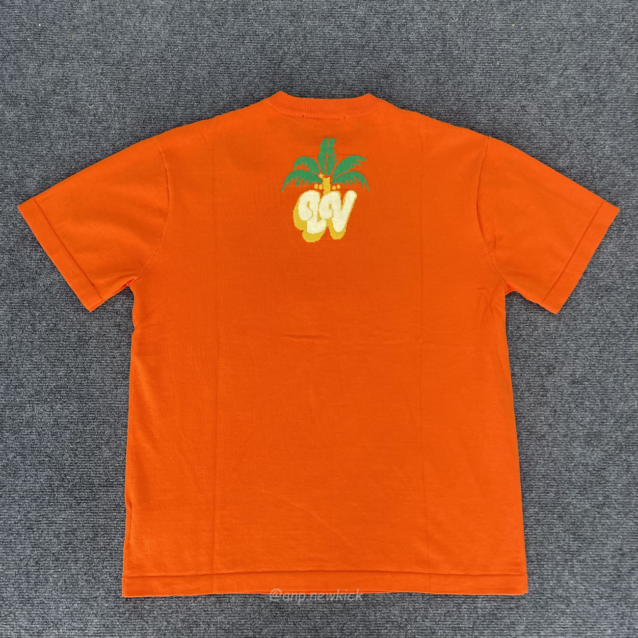 Louis Vuitton Short Sleeved Cotton Crewneck Orange Fw24 (14) - newkick.org